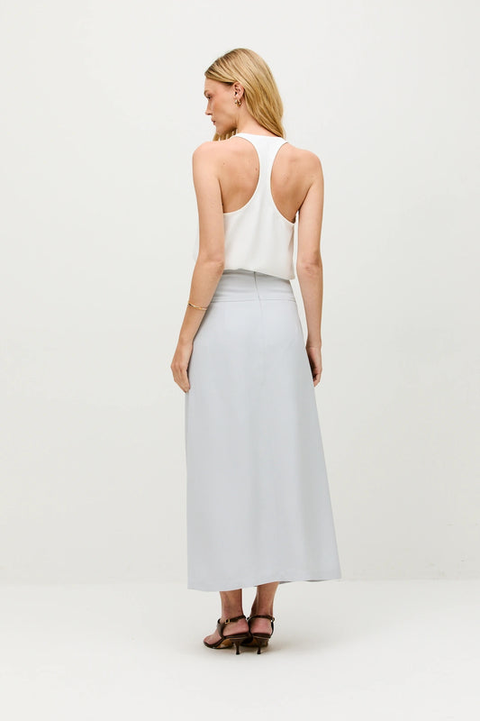 Saia Midi Natalie Alfaiataria Light Blue