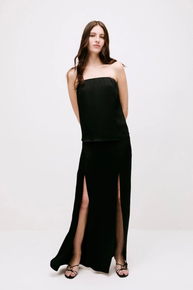 Blusa Elise Crepe Preto - Bonne Soirée