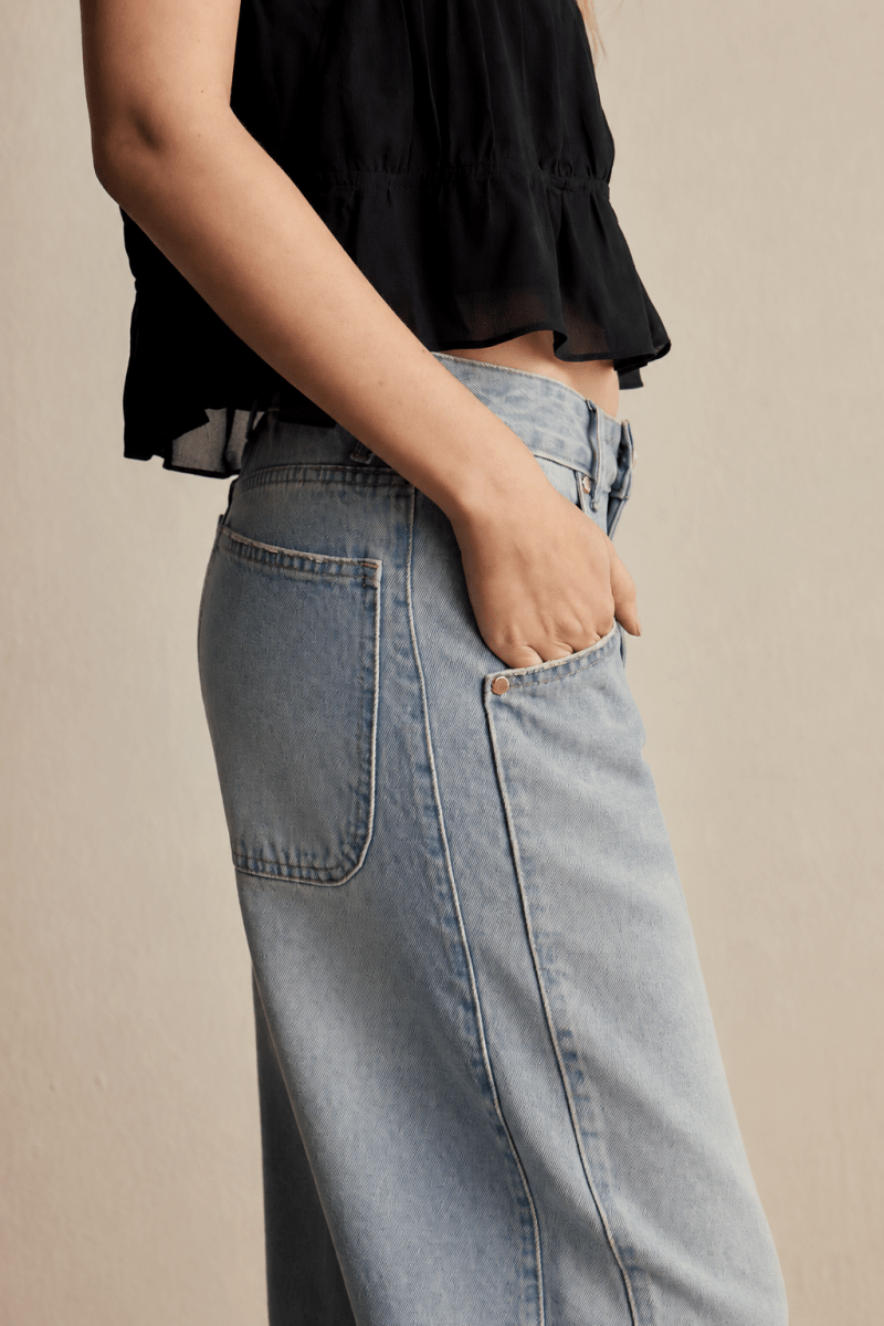 Calça Jeans Barrel Cassis - Bonne Soirée