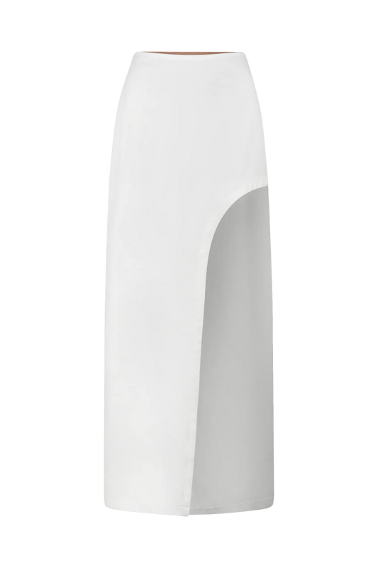 Saia Crepe Claire - Off White - Bonne Soirée