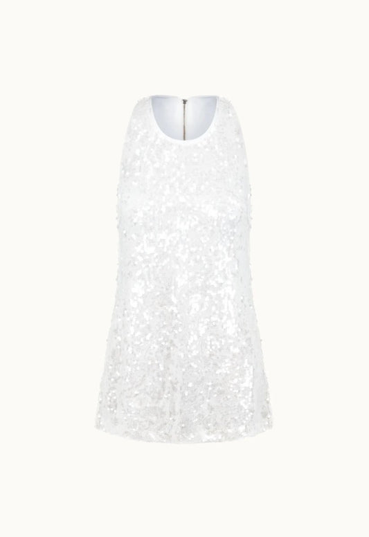 Vestido Curto Paetês Nicole - Off White - Bonne Soirée