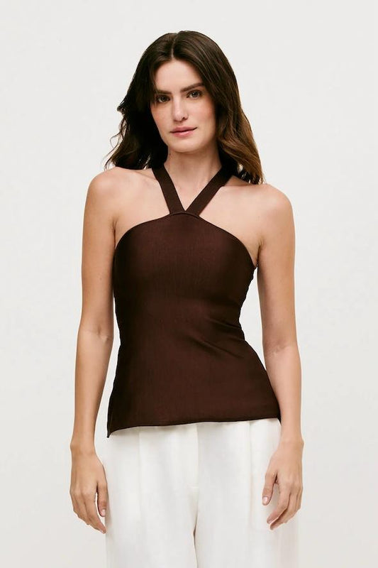 Blusa Alice Tricot Marrom - Bonne Soirée