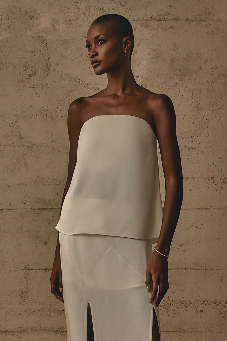 Blusa Elise Crepe Off White - Bonne Soirée