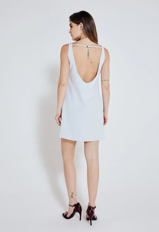 Vestido Linho Aline - Cinza - Bonne Soirée