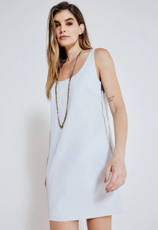 Vestido Linho Aline - Cinza - Bonne Soirée