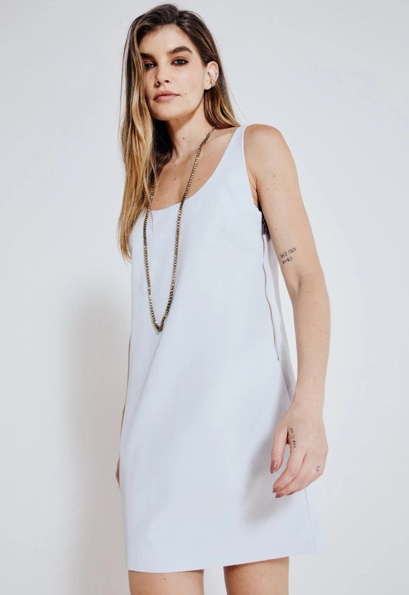 Vestido Linho Aline - Cinza - Bonne Soirée