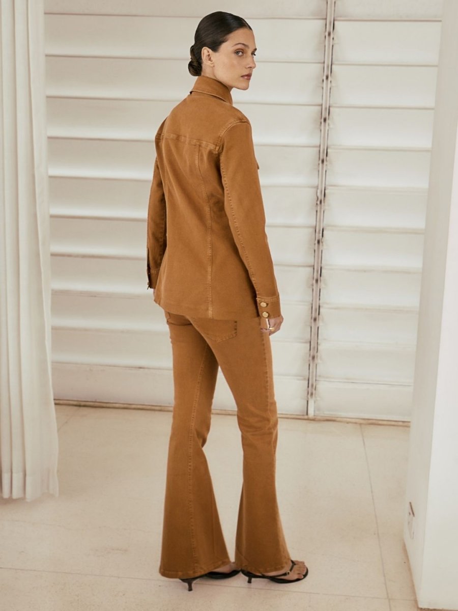 Calça Sarja Beatrice Camel - Bonne Soirée