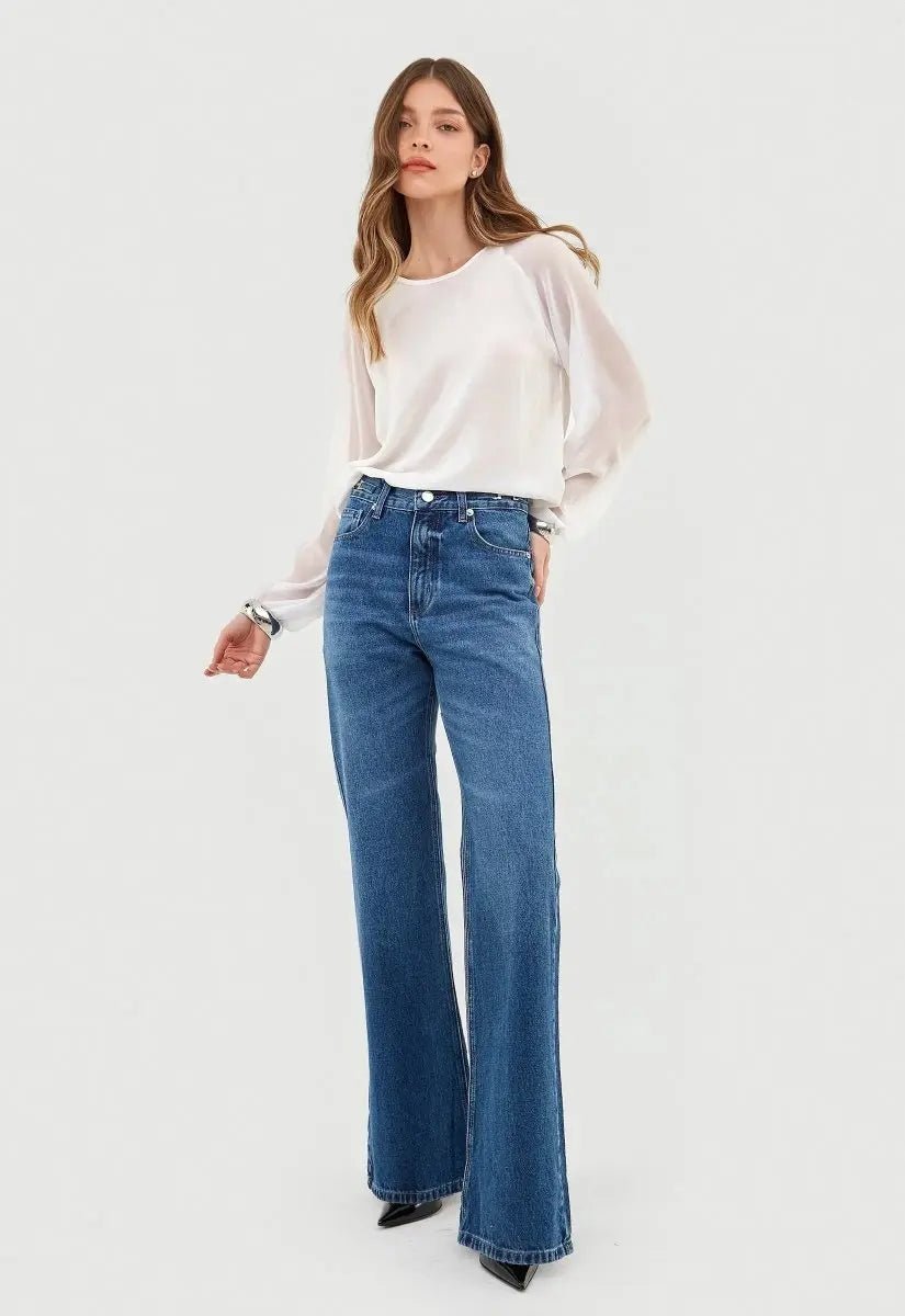 Blusa Maitê Veludo de Seda - Off White - Bonne Soirée