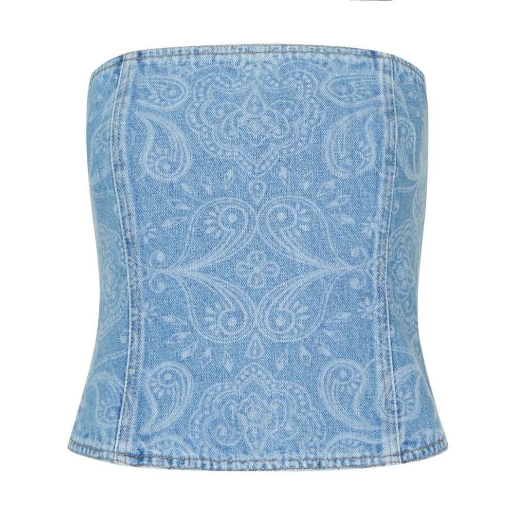 Corset Bohème Jeans Paisley - Bonne Soirée