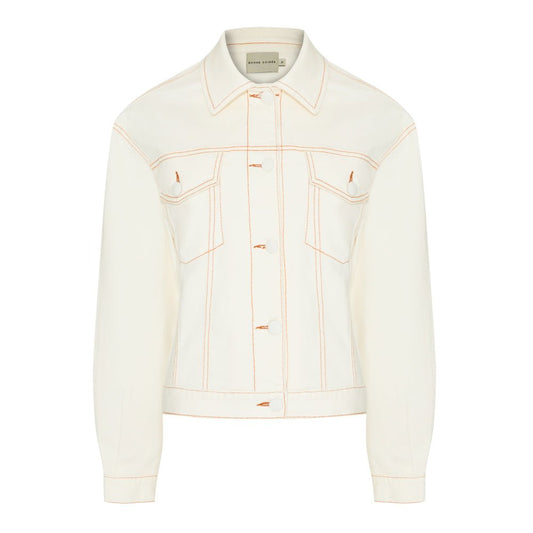 Jaqueta Margot Jeans Off - White - Bonne Soirée