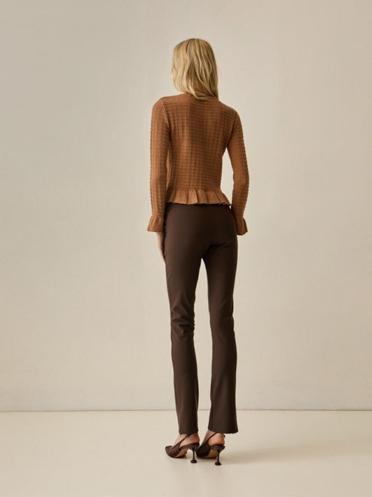 Calça Bootcut Victoria Marrom - Bonne Soirée