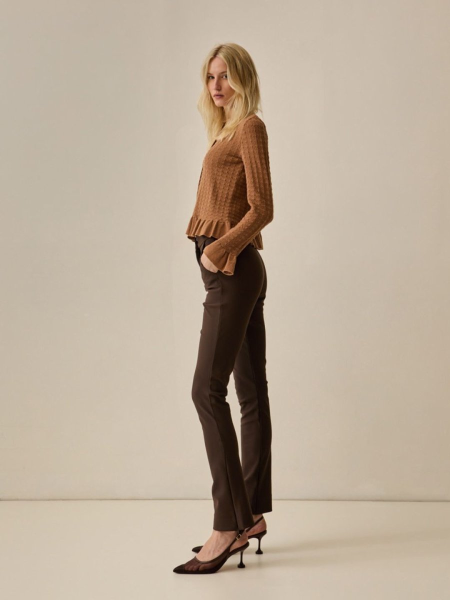 Calça Bootcut Victoria Marrom - Bonne Soirée