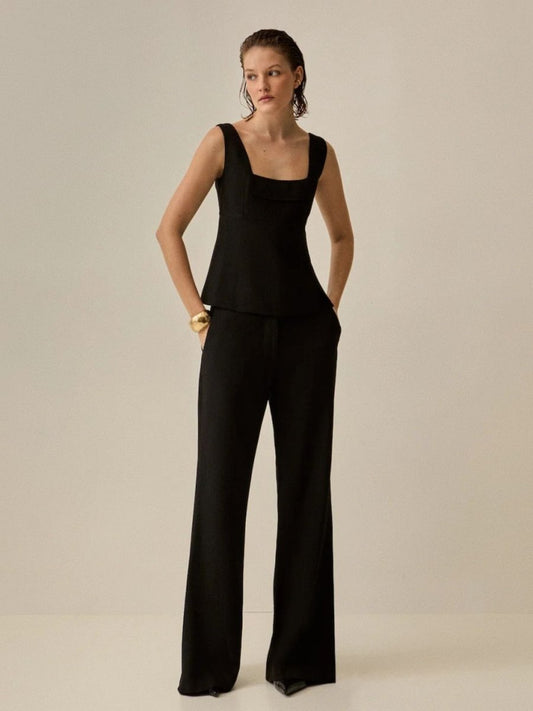 Calça Elle Alfaiataria Preto - Bonne Soirée
