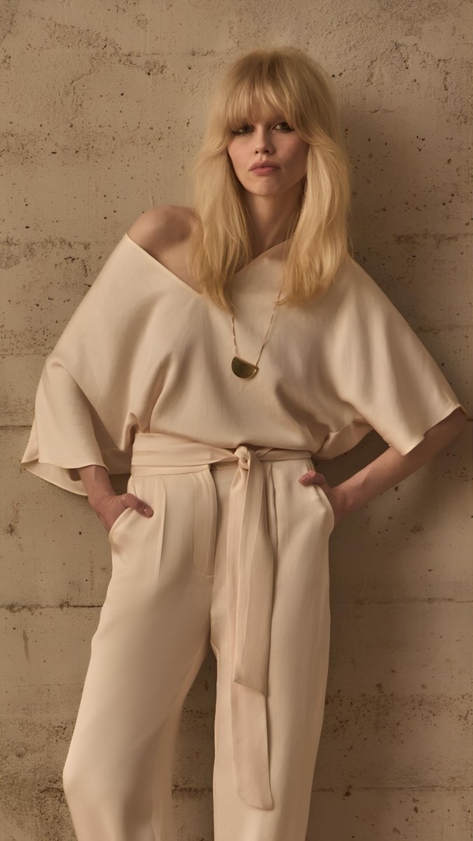 Blusa Inès Crepe Blush - Bonne Soirée