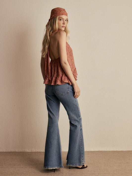 Calça Jane Jeans Azul Médio
