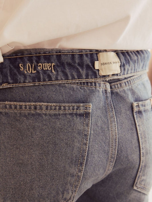Calça Jane Jeans Azul Médio - Bonne Soirée