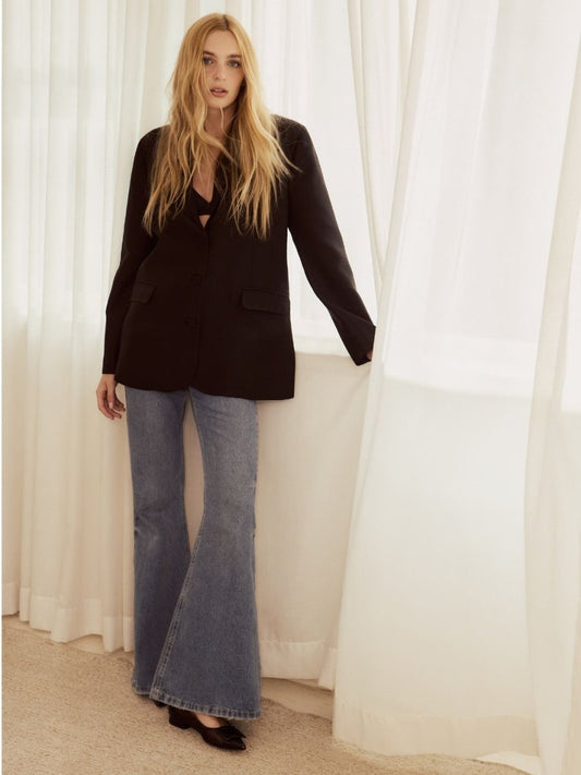 Calça Jane Jeans Azul Médio - Bonne Soirée