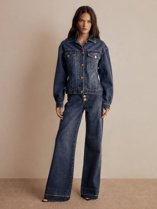 Calça Bardot Jeans Azul Médio - PRÉ-VENDA | Entrega a partir de 01/09 - Bonne Soirée