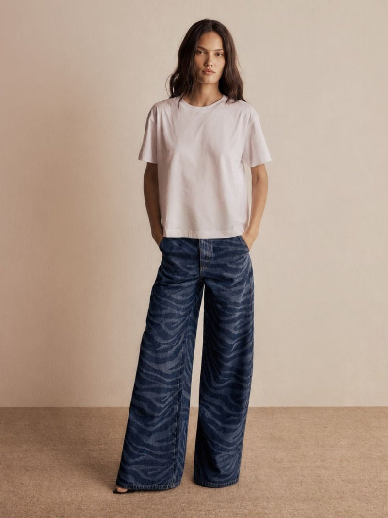 Calça Kayra Zebra Jeans Azul Marinho - Bonne Soirée