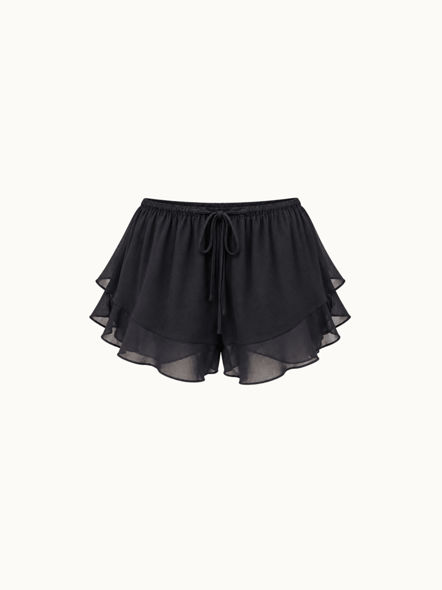 Shorts Lilou Preto Liso - Bonne Soirée