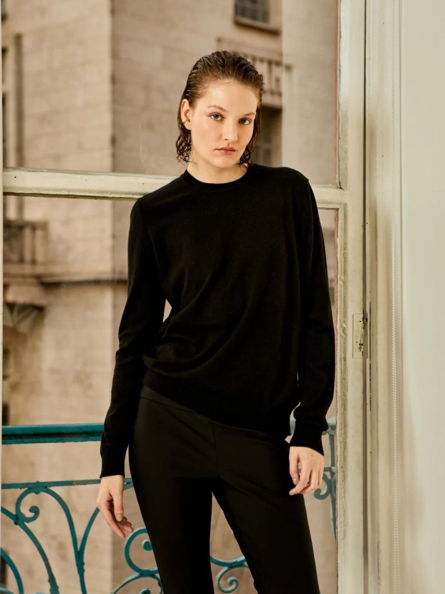 Suéter Audrey Lã Preto - Bonne Soirée